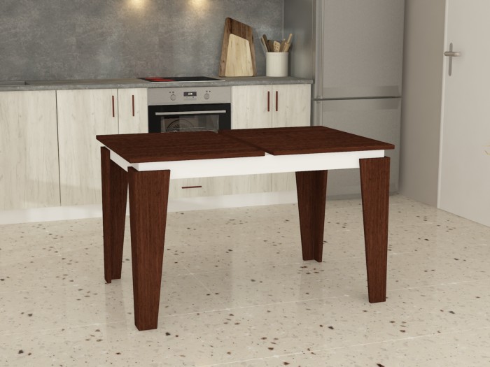 Трапезна разтегателна маса Рената (венге/бяло)